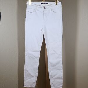 J Brand Women's White Cropped Rail Skinny Jeans - White Size 26 Made In USA